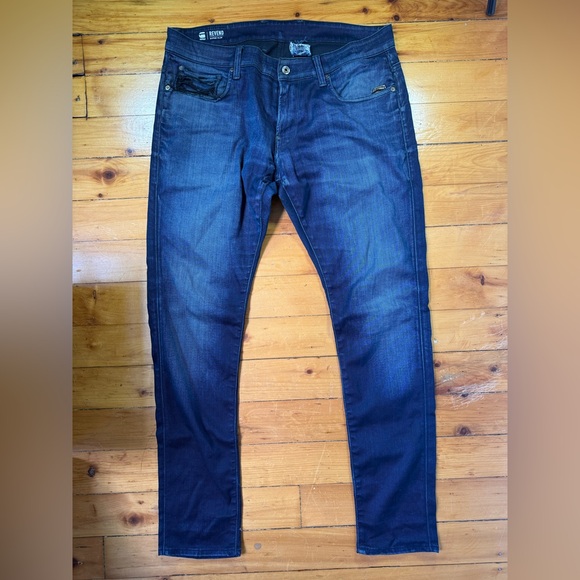 G-Star Raw Denim Jeans Revend Super Slim 36x32 Stretch Dark Wash - Picture 1 of 11